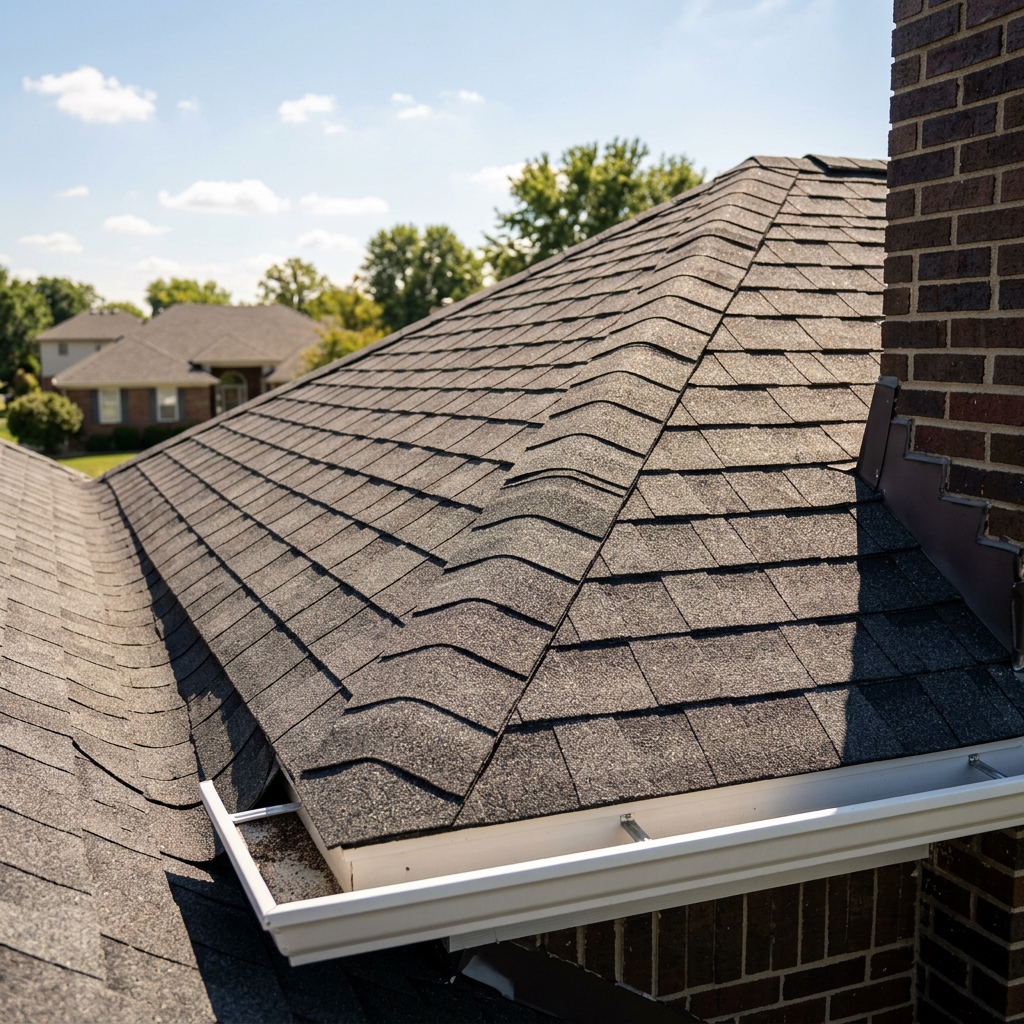 Residential home with new roof in Madison, WI